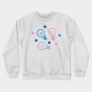 Cute Pastel Lightbulbs Crewneck Sweatshirt